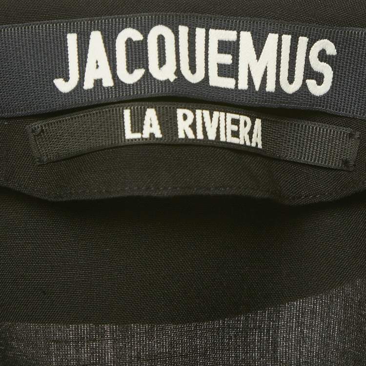 Pre Owned Jacquemus La Riviera Black Tie Detail Wrapped Crop Top S