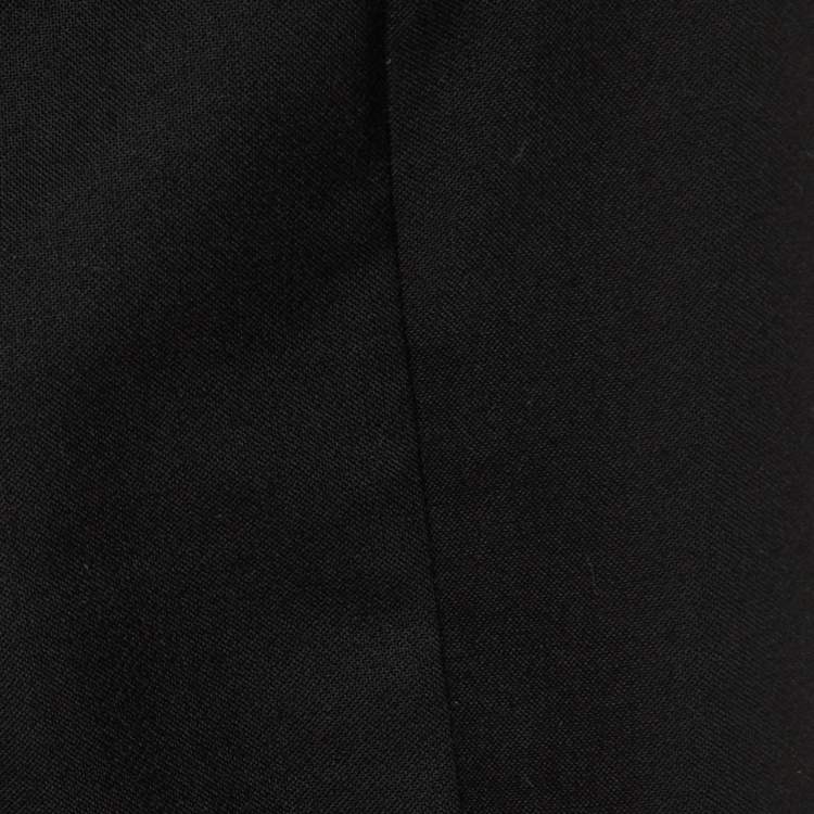 Pre Owned Jacquemus Black Wool Flared Trousers S    
