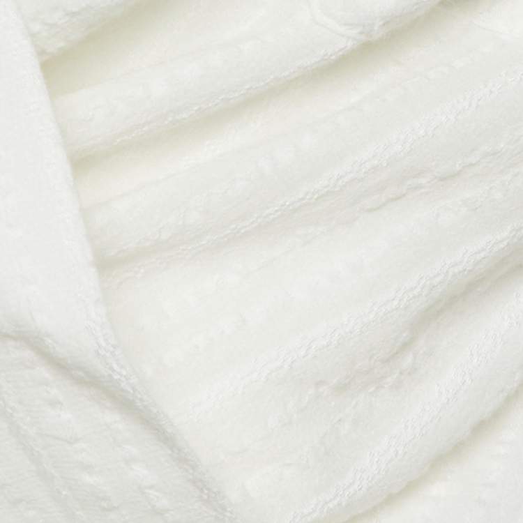 Pre Owned Jacquemus White  Textured Viscose Wrap Top S