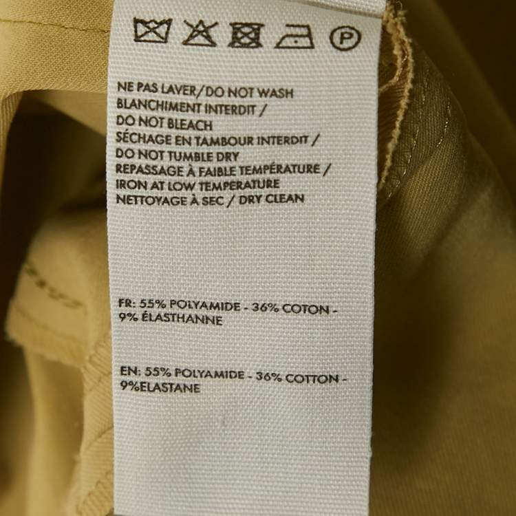 Pre Owned Jacquemus Green Cotton Blend Draped Le Raphia Shirt Dress S