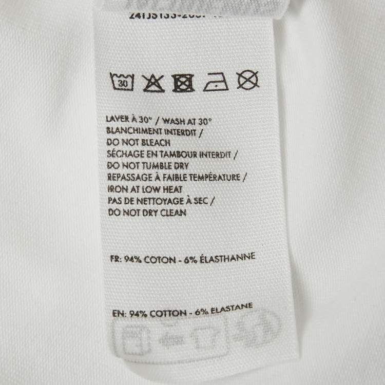 Pre Owned Jacquemus White Cotton Crew Neck Gros Grain T-Shirt XXL