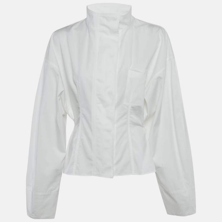 Pre Owned Jacquemus White Cotton Belt Detail La Croisiere Ciro Shirt M