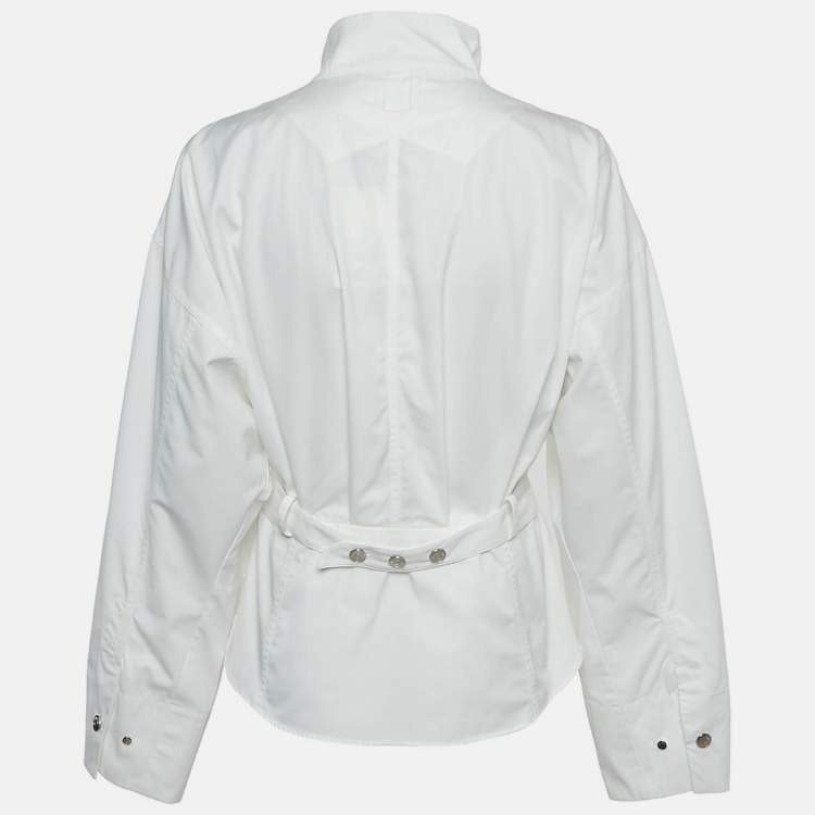 Pre Owned Jacquemus White Cotton Belt Detail La Croisiere Ciro Shirt M