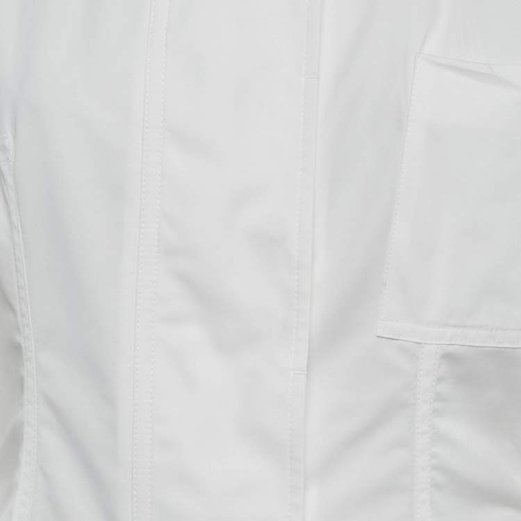 Pre Owned Jacquemus White Cotton Belt Detail La Croisiere Ciro Shirt M