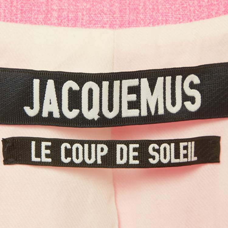 Pre Owned Jacquemus Pink Crepe &Silk La Veste D'Homme Oversized Blazer M