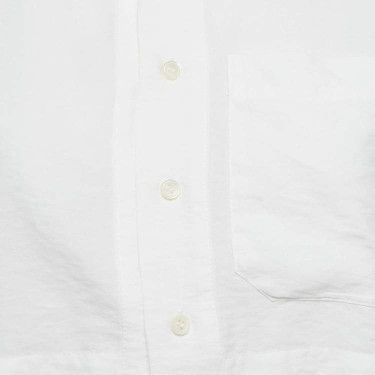 Pre Owned Jacquemus White Crepe Cut-Out Mini Dress M
