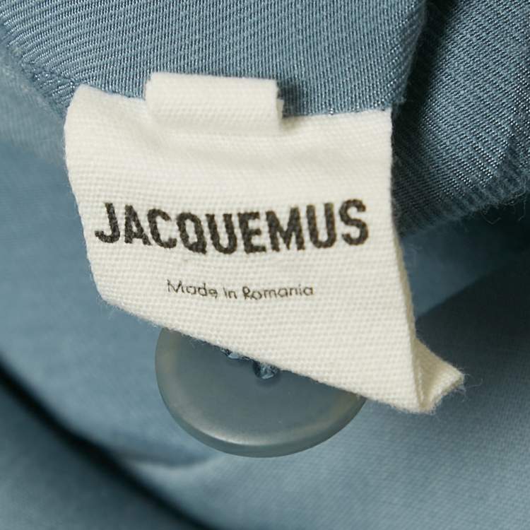 Pre Owned Jacquemus Light Blue Wool Cut Out Le Splash Blazer & Pants Set S
