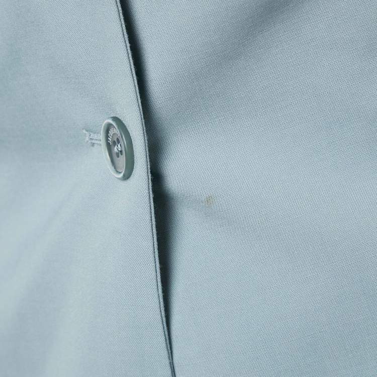 Pre Owned Jacquemus Light Blue Wool Cut Out Le Splash Blazer & Pants Set S