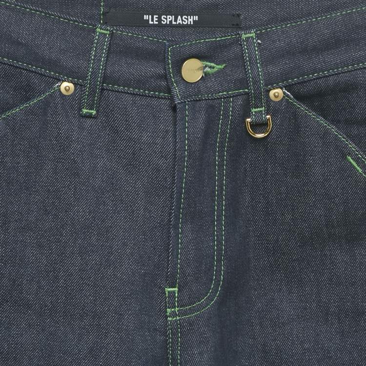 Pre Owned Jacquemus Blue Denim Le De Nimes High-Rise Jeans S/Waist 25"