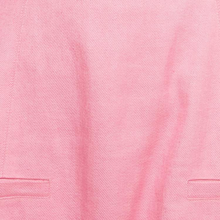 Pre Owned Jacquemus Pink Linen Blend Cut-Out La Robe Limao Mini Dress M