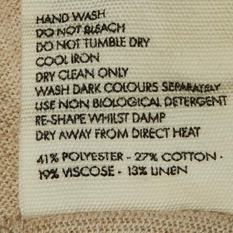 Pre Owned Jacquemus Beige Cotton & Linen Blend Fitted T-Shirt Tops