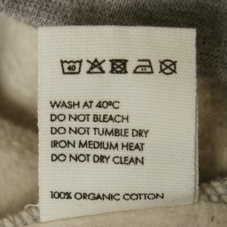 Pre Owned Jacquemus Grey Logo Print Cotton Hoodie M