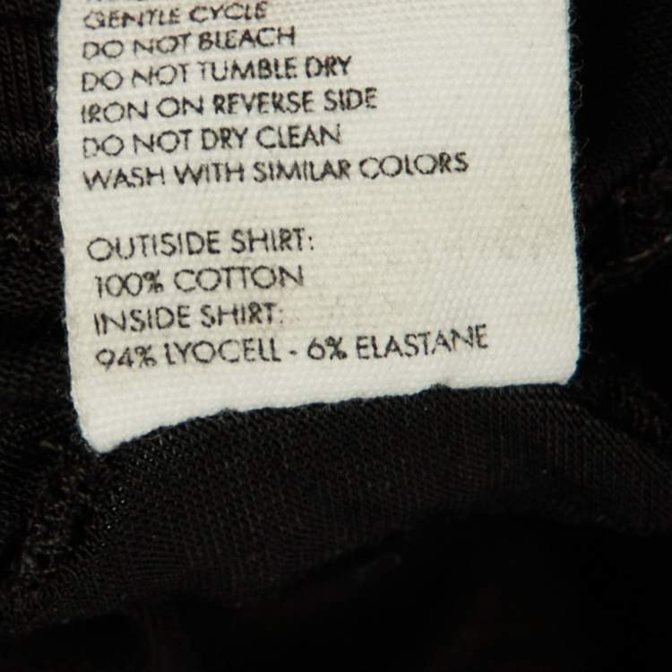 Pre Owned Jacquemus Black Cotton & Lyocell Le Double Crewneck T-shirt M