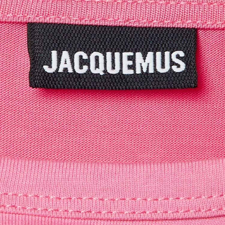 مملوكة مسبقًا Jacquemus Pink Cotton Layered Le Double Cropped T-Shirt S