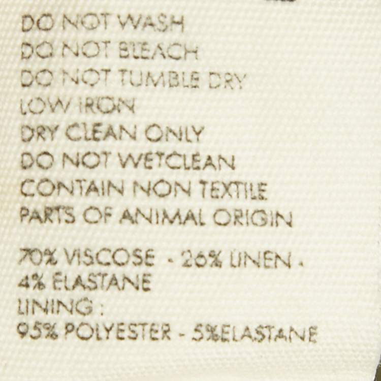 Pre Owned Jacquemus Green Linen Blend Skinny Trousers M