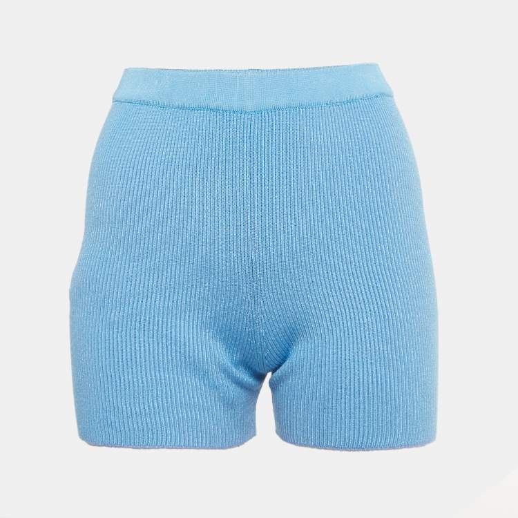 Pre Owned Jacquemus Blue Knit Shorts M