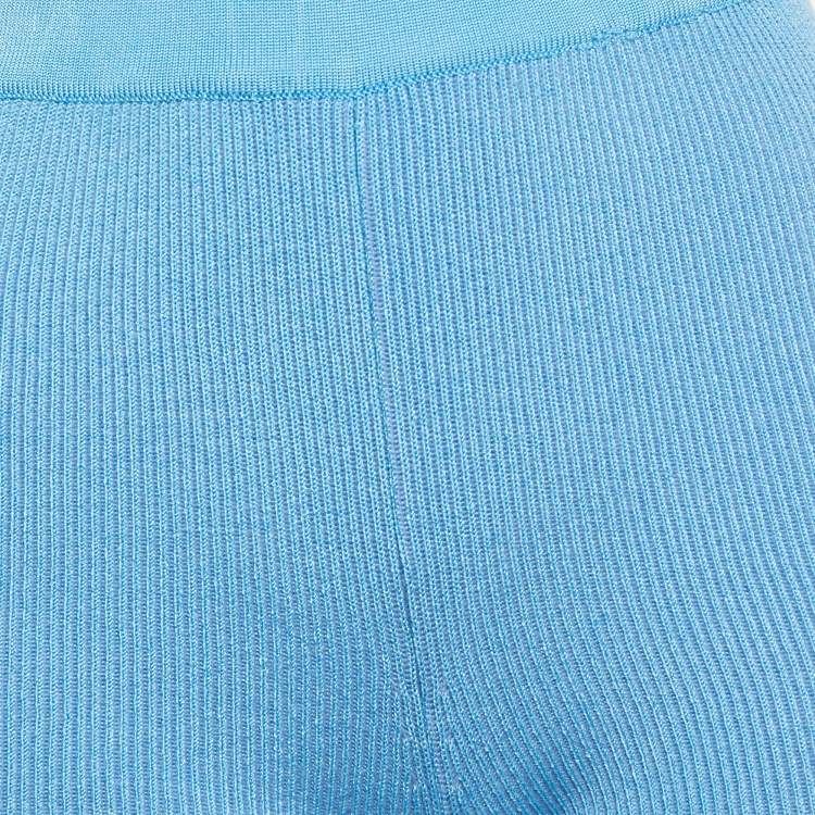 Pre Owned Jacquemus Blue Knit Shorts M