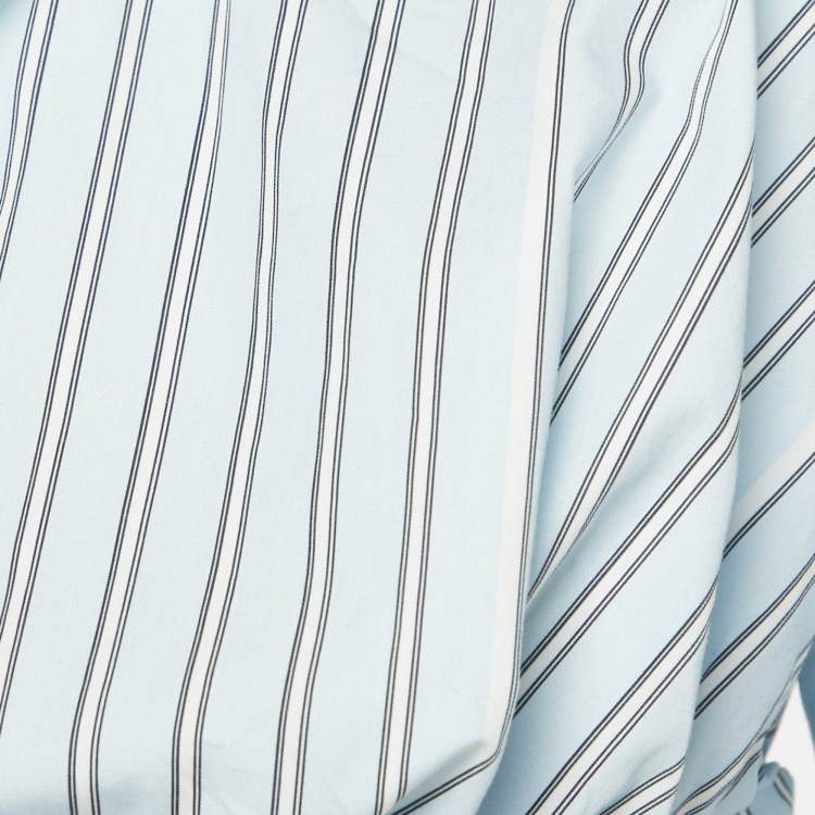مملوكة مسبقًا Jacquemus La Casa Blue/White Stripe Cotton Shirt S