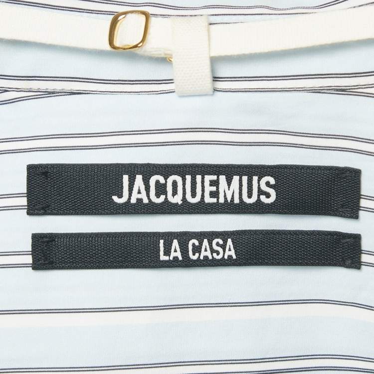 مملوكة مسبقًا Jacquemus La Casa Blue/White Stripe Cotton Shirt S