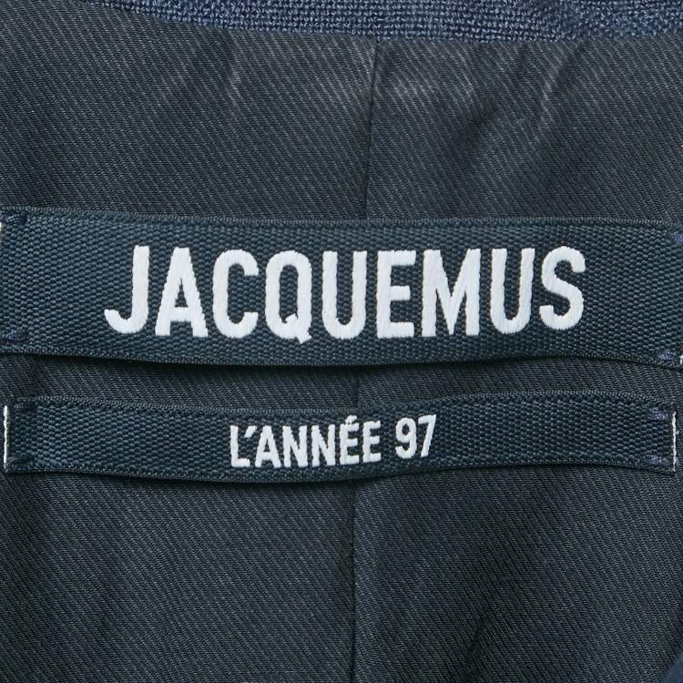 Pre Owned Jacquemus Navy Blue Linen Blend Cut-Out La Veste Arles Dress M