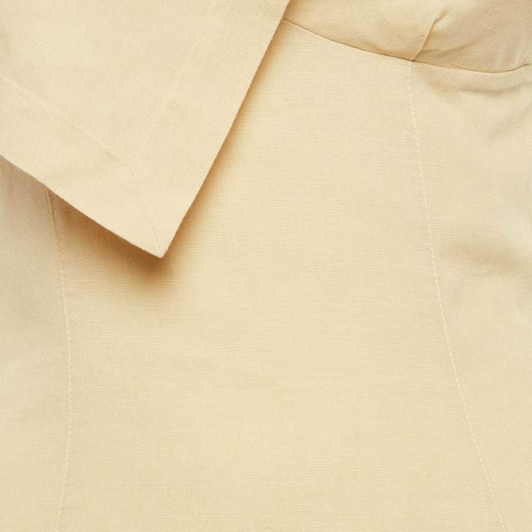 مملوكة مسبقًا Jacquemus Lamour Cream Linen Backless Mini Dress S