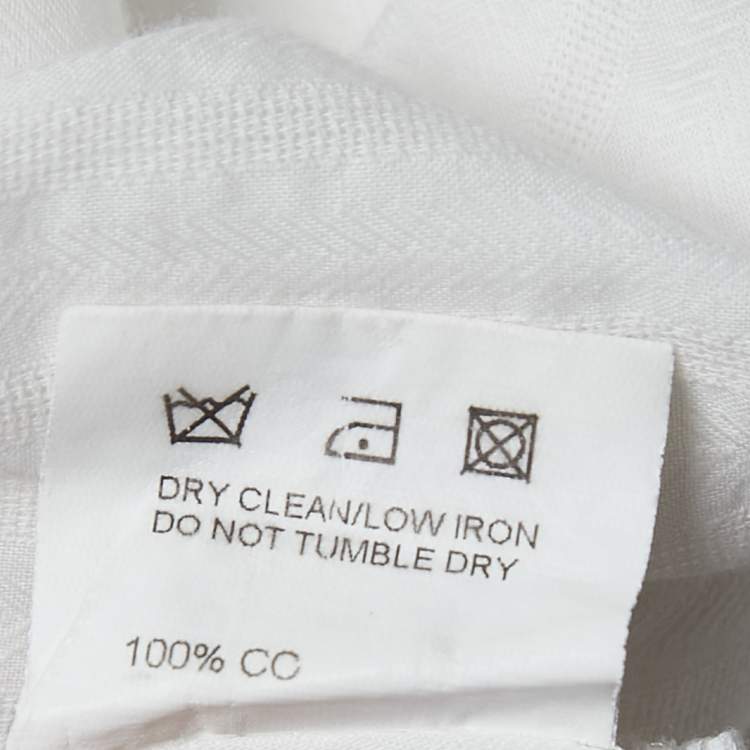 Pre Owned Jacquemus White Cotton Tie Detailed Full Sleeve Cropped Shirt S