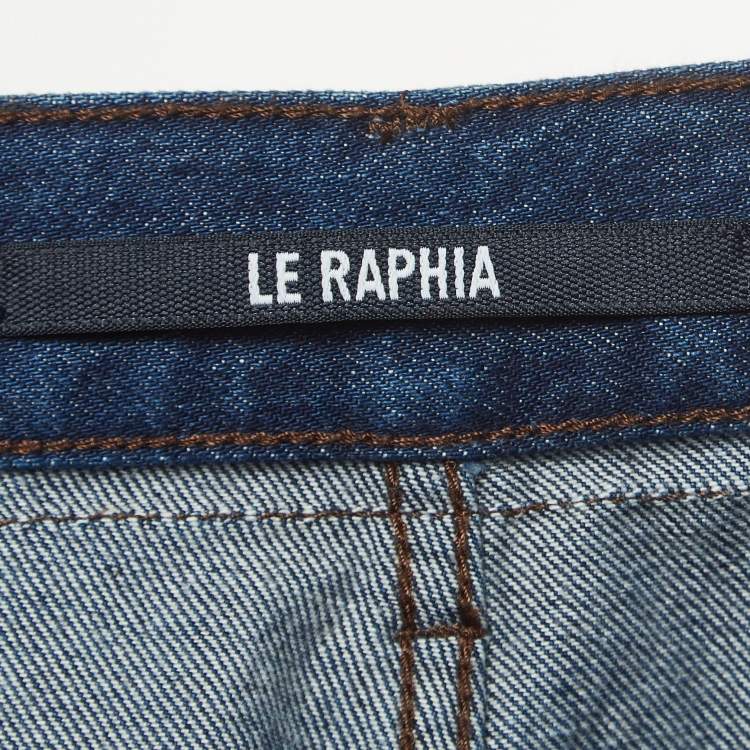 Pre Owned Jacquemus Blue Le De Nimes Bordado Denim Wide-Leg Jeans L Waist 32''