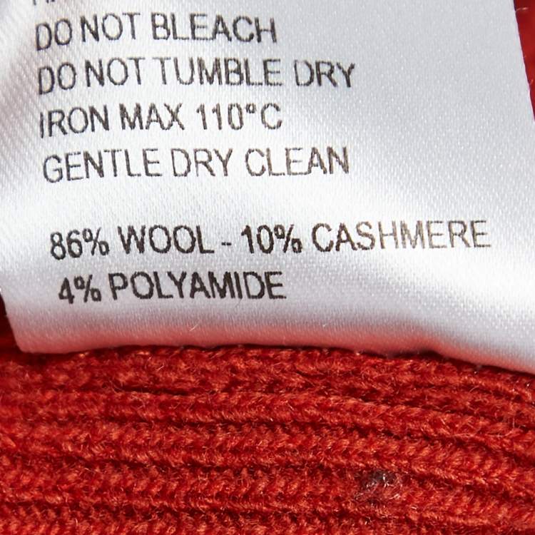 Pre Owned Jacquemus La Jupe Peron Brick Red Wool Blend High-Slit Maxi Skirt M