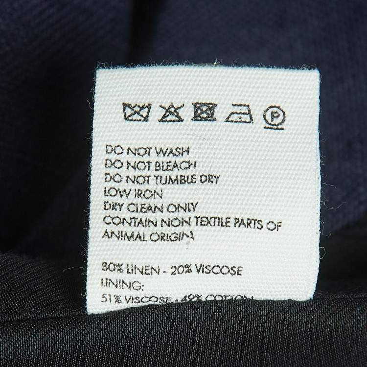 Pre Owned Jacquemus Navy Blue Cut-Out Detail Linen Blend La Veste Arles Blazer S