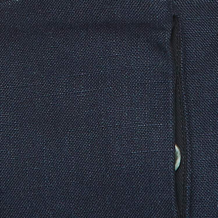 Pre Owned Jacquemus Navy Blue Cut-Out Detail Linen Blend La Veste Arles Blazer S