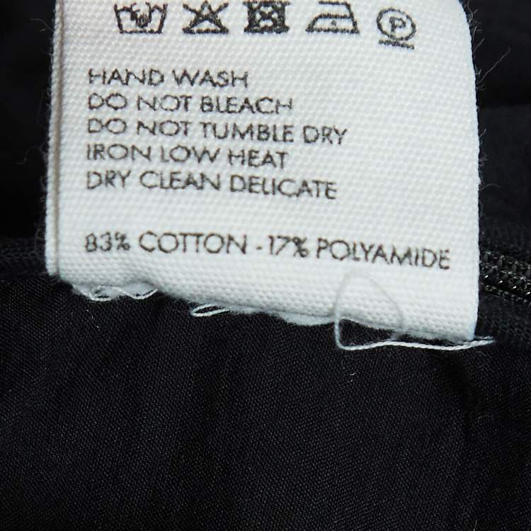Pre Owned Jacquemus Black Cotton Asymmetric Crop Shirt S