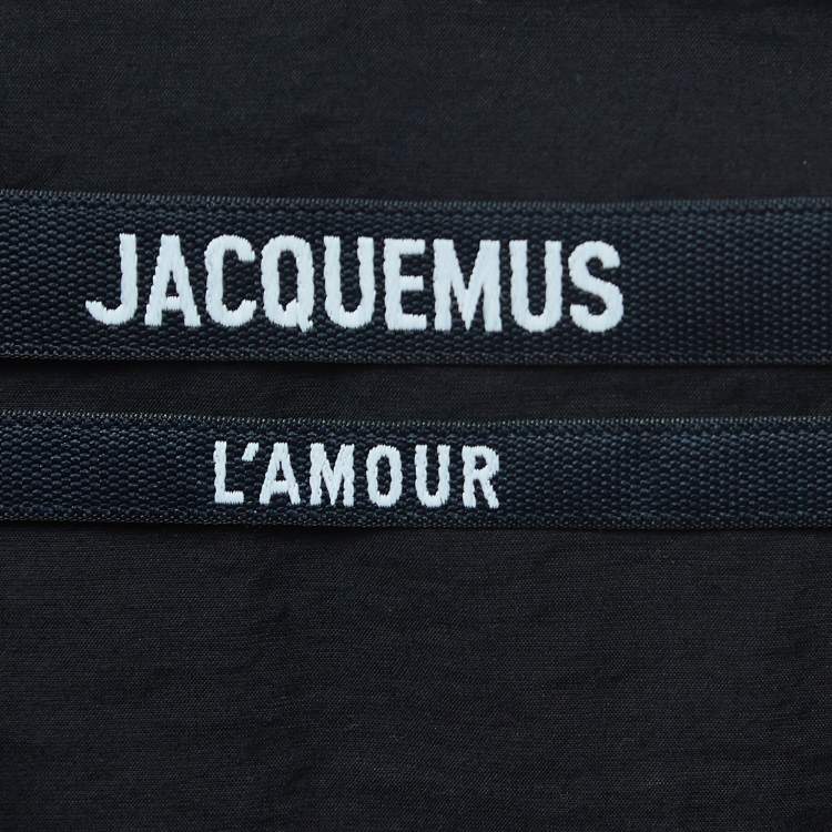 Pre Owned Jacquemus Black Cotton Asymmetric Crop Shirt S