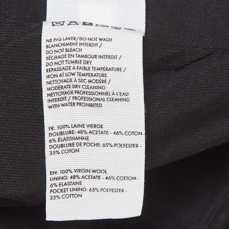 Pre Owned Jacquemus Black Gabardine La Veste Baska Off-Shoulder Blazer M