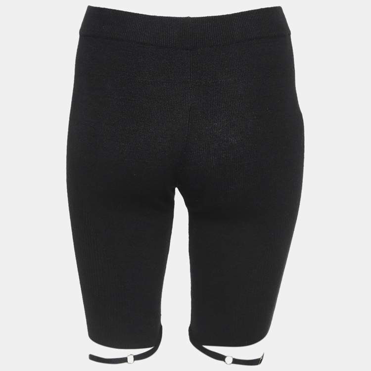 Pre Owned Jacquemus Black Rib Knit Shorts XS