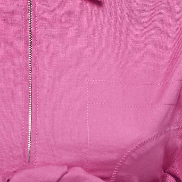 Pre Owned Jacquemus La Chemise Pink Silpa Cotton Blend Crop Shirt S