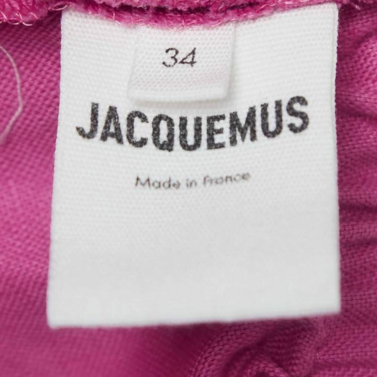 Pre Owned Jacquemus La Chemise Pink Silpa Cotton Blend Crop Shirt S