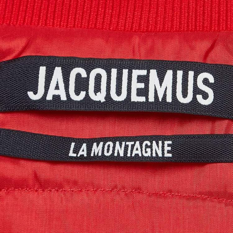 Pre Owned Jacquemus Red Synthetic Cropped Jacket M