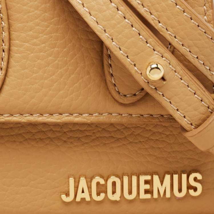 Pre Owned Jacquemus Beige Leather Le Chiquito Top Handle Bag