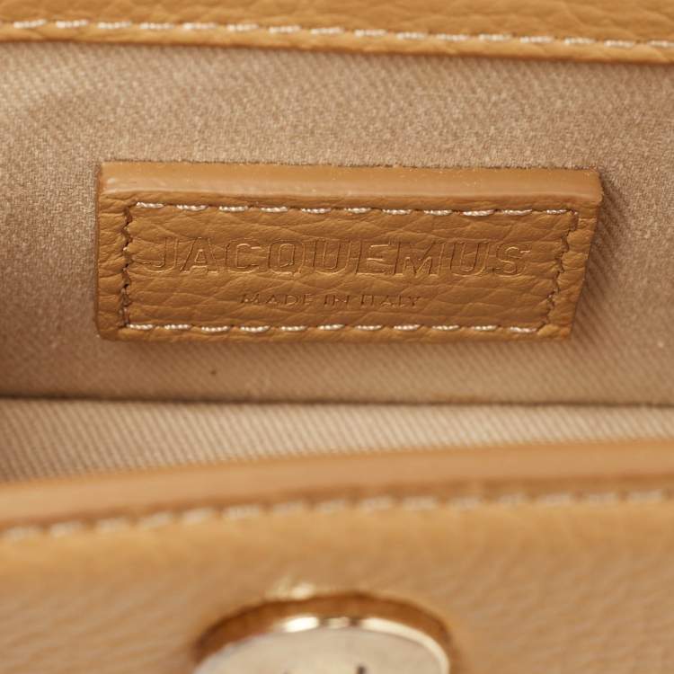 Pre Owned Jacquemus Beige Leather Le Chiquito Top Handle Bag