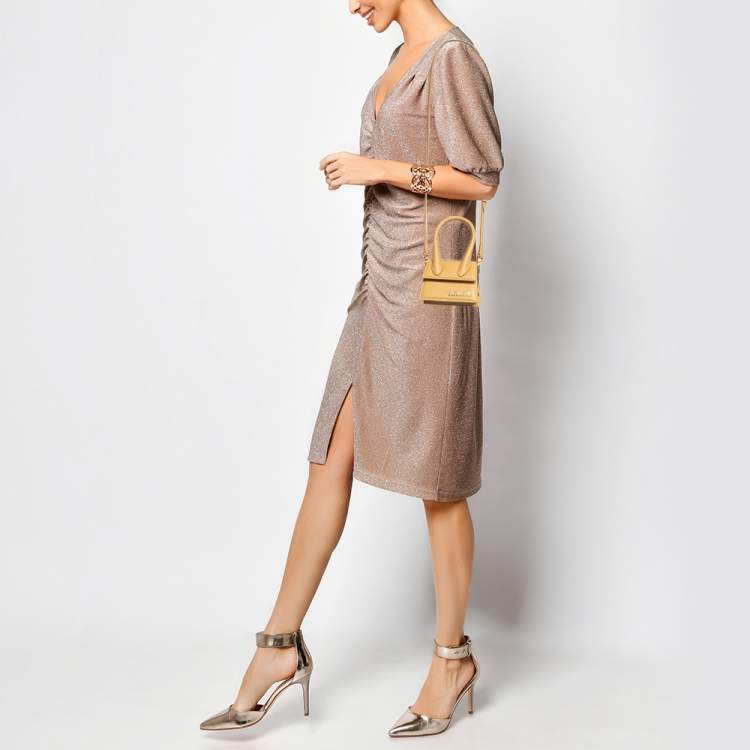 Pre Owned Jacquemus Beige Leather Le Chiquito Top Handle Bag