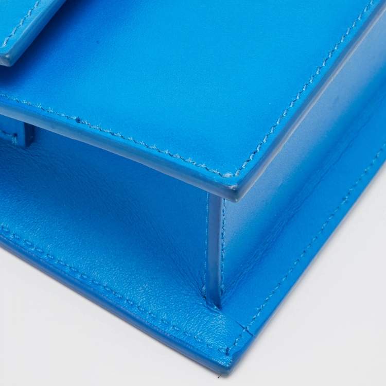 Pre Owned Jacquemus Blue Leather Le Bambino Long Shoulder Bag