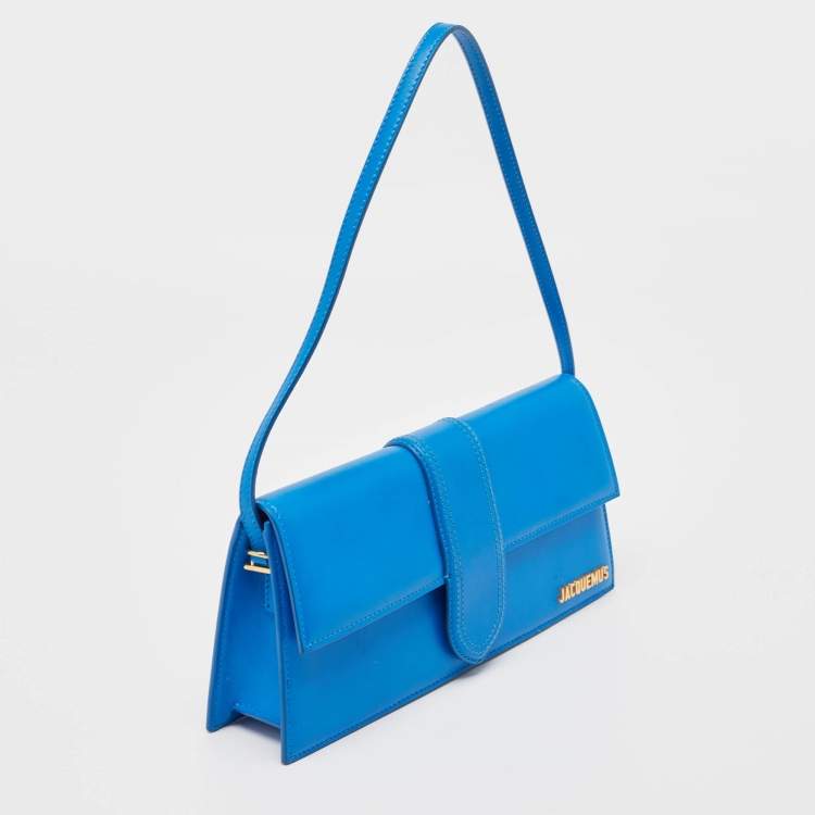 Pre Owned Jacquemus Blue Leather Le Bambino Long Shoulder Bag