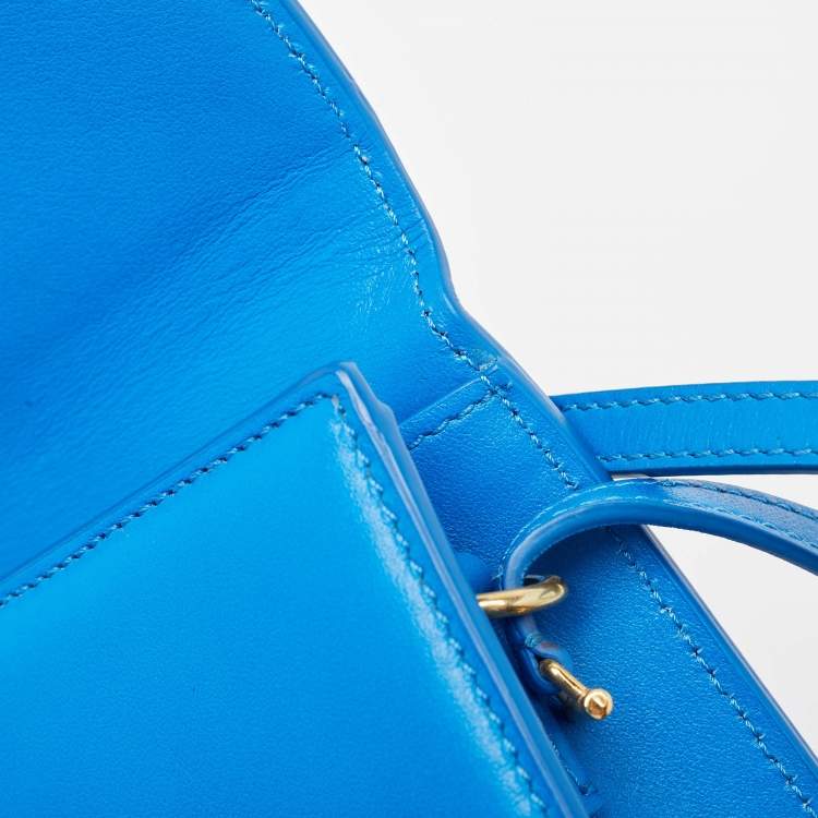 Pre Owned Jacquemus Blue Leather Le Bambino Long Shoulder Bag