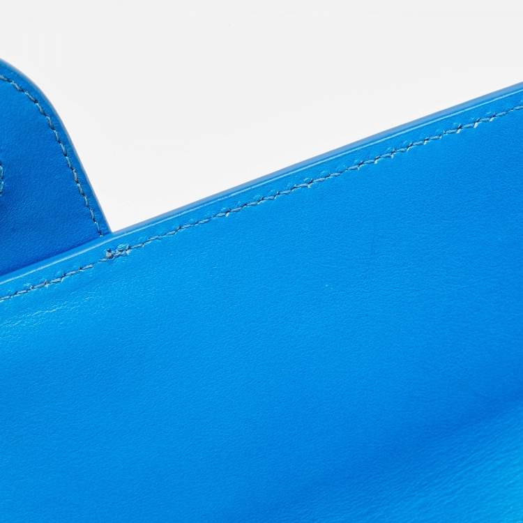 Pre Owned Jacquemus Blue Leather Le Bambino Long Shoulder Bag