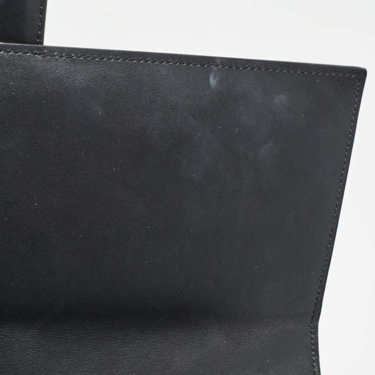 Pre Owned Jacquemus Black Leather Le Bambinou Top Handle Bag