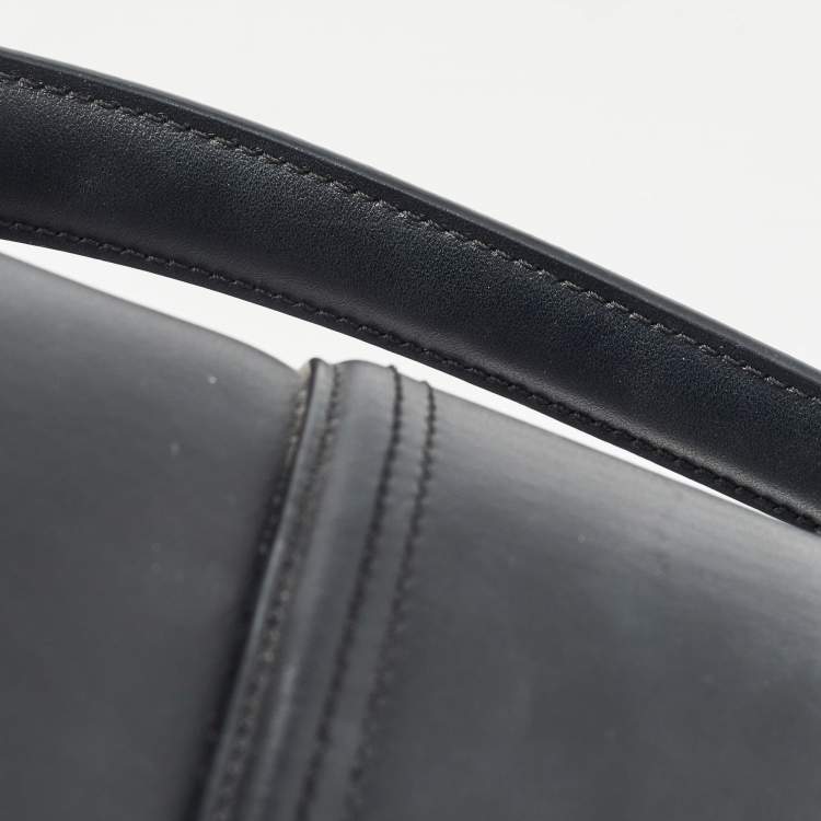 Pre Owned Jacquemus Black Leather Le Bambinou Top Handle Bag