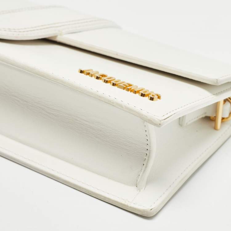 Pre Owned Jacquemus White Leather Le Bambino Long Shoulder Bag