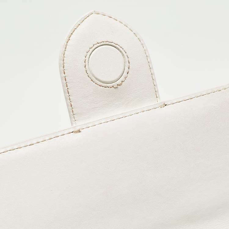 Pre Owned Jacquemus White Leather Le Bambino Long Shoulder Bag