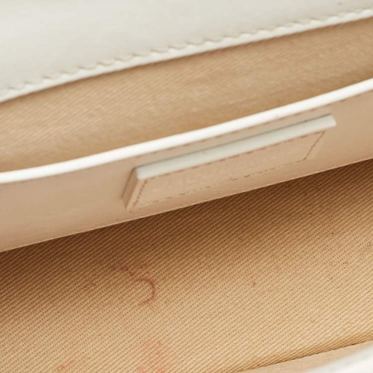 Pre Owned Jacquemus White Leather Le Bambino Long Shoulder Bag