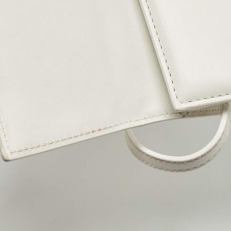 Pre Owned Jacquemus White Leather Le Bambino Long Shoulder Bag